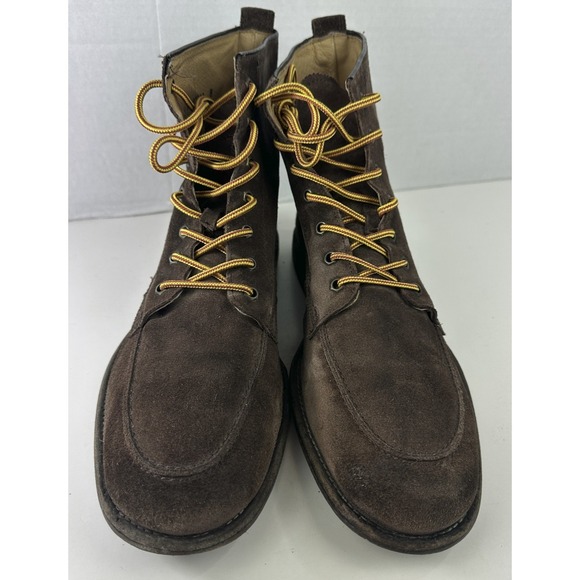 Frye Brown Moc Toe Lace Up Boots Brown Suede Leather Men's Shoe Size 11D 11 - Picture 10 of 10